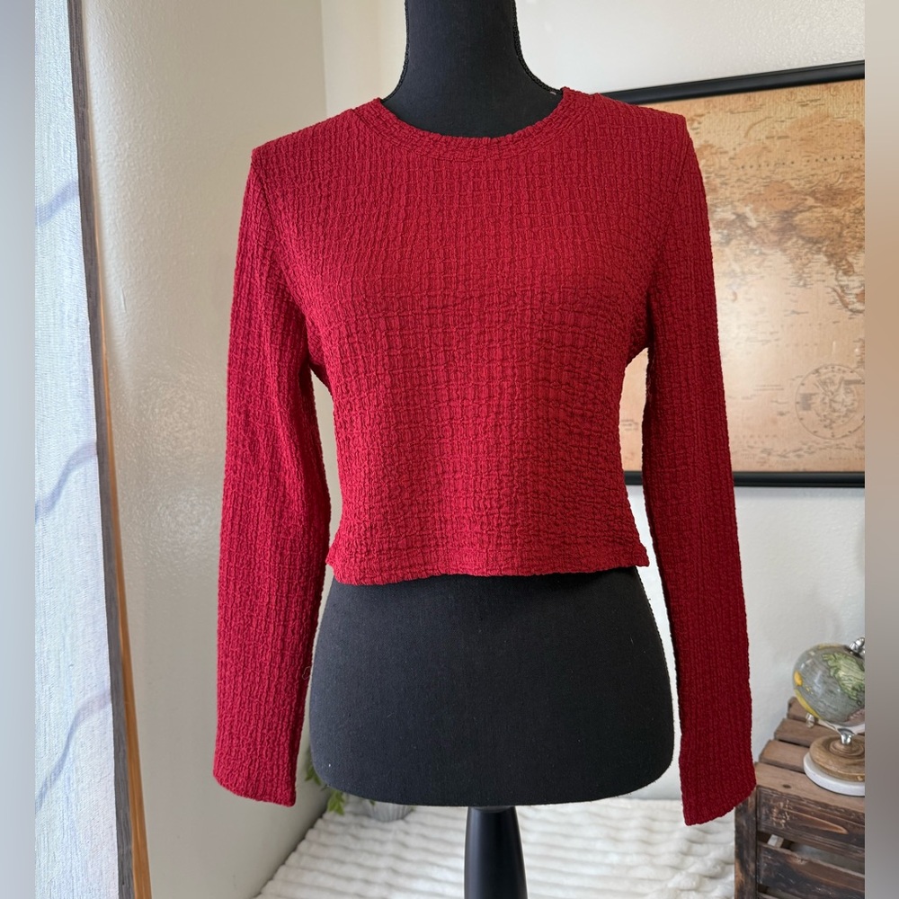 Allegra K cropped tee size large